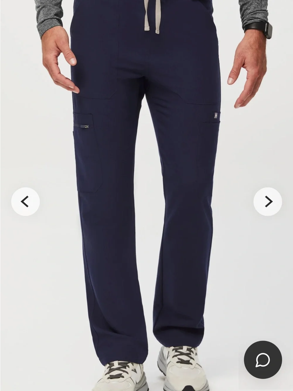 Figs Men's Navy Cargo Scrub Pants size Small Tall